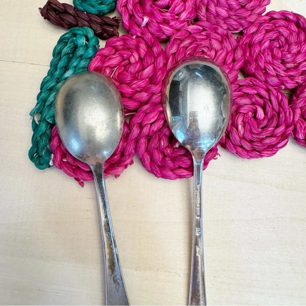 Vintage Marked WM Rogers & Son IS April & Continental 1886 Silver Plate Spoons